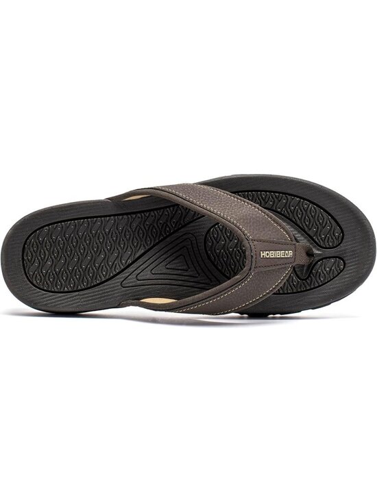 Men\'s Brown Sport Flip Flops Comfort Outdoor Rubber Casual Thong Sandal Shoes main image 4